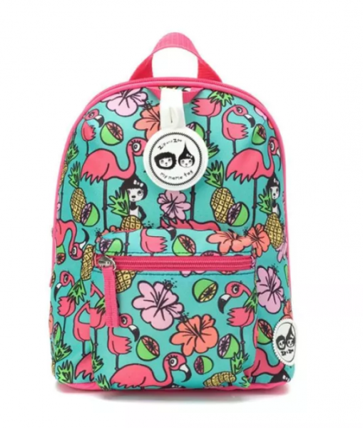 Zip and Zoe Mini Backpack with Reins - Flamingo