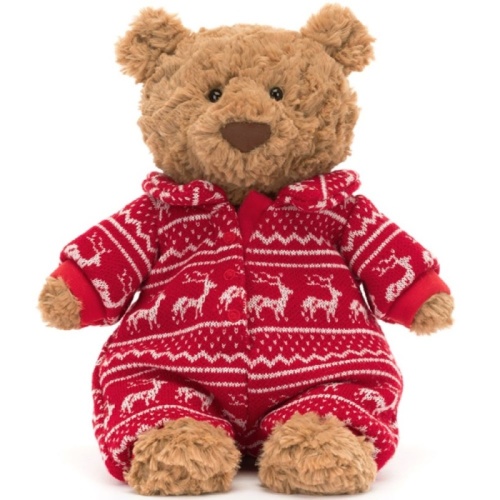 Jellycat Bartholomew Bear Winter Pyjamas