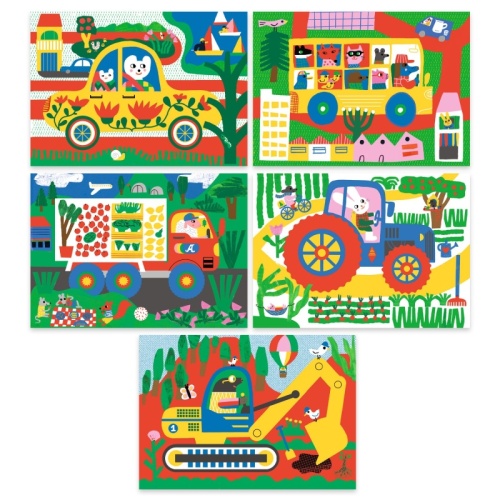 Djeco Scratch Boards Learning About Vehicles DJ00040