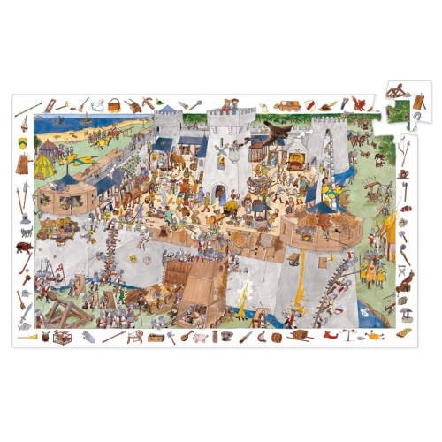 Djeco Observation Puzzle - Fortified Castle 100 Pieces DJ07503