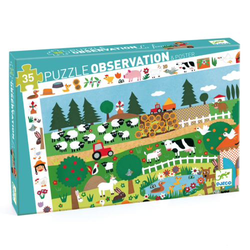 Djeco Observation Puzzle - Farm 35 Pieces DJ07591