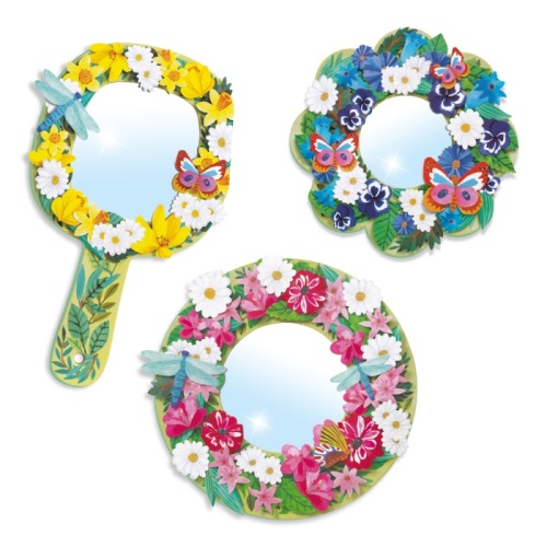 Djeco Do It Yourself 3 Mirrors to Decorate - Pretty Flowers DJ07908