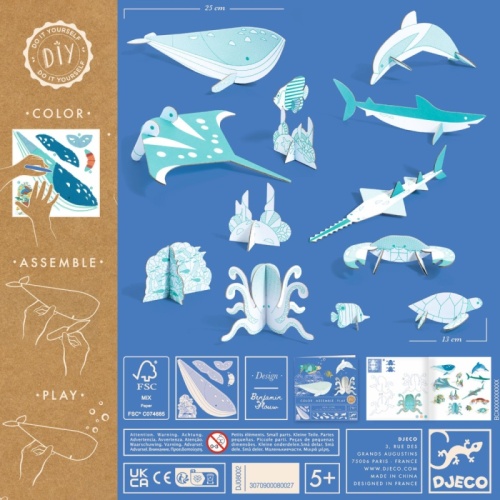 Djeco Colour Assemble Play - Sea Life DJ08002