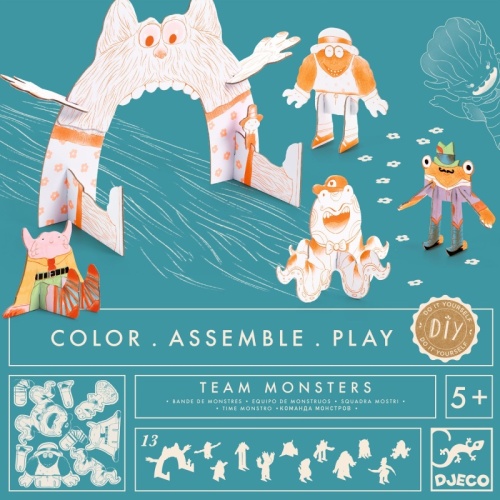 Djeco Colour Assemble Play - Team Monsters DJ08006