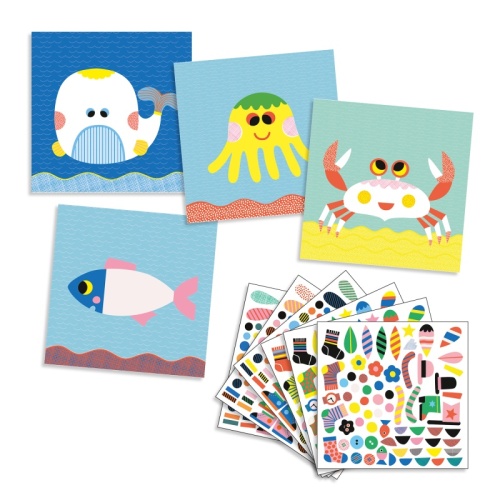 Djeco Create with Stickers Sea Creatures DJ08931