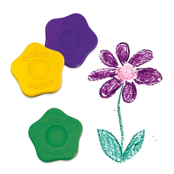 Djeco 12 Flower Crayons for Toddlers DJ09005