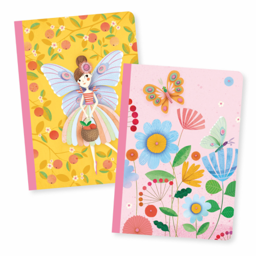 Djeco Lovely Paper 2 Small Notebooks Rose DD03591