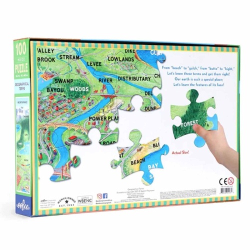 Eeboo 100 Piece Puzzle - Geographical Terms