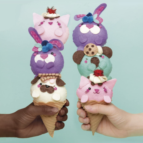 Klutz Sew Your Own Ice Cream Animals book and activity kit