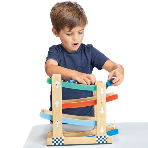 Mentari Wooden Ramp Racer Toy