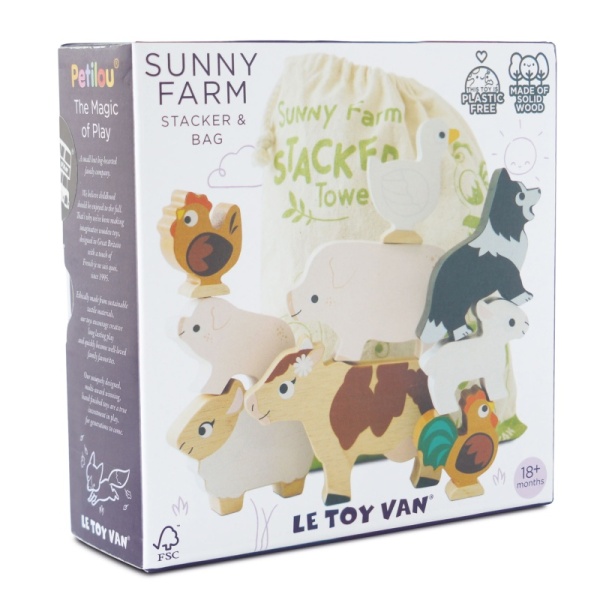 Le Toy Van Sunny Farm Stacker & Bag