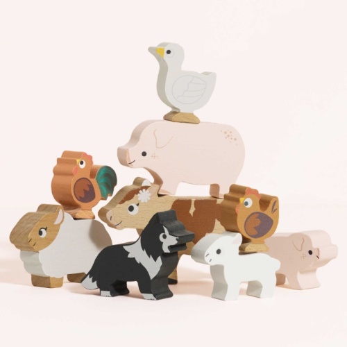 Le Toy Van Farmyard Stacking Animals & Bag