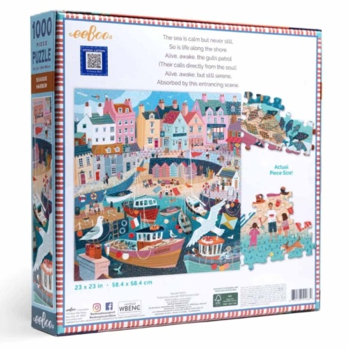 Eeboo 1000 Piece Puzzle - Seaside Habor