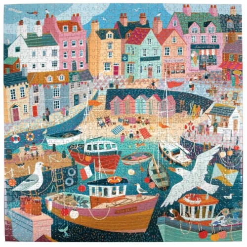 Eeboo 1000 Piece Puzzle - Seaside Habor