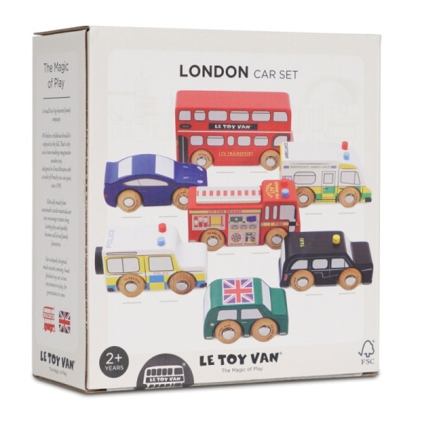 Le Toy Van Wooden London Car Set