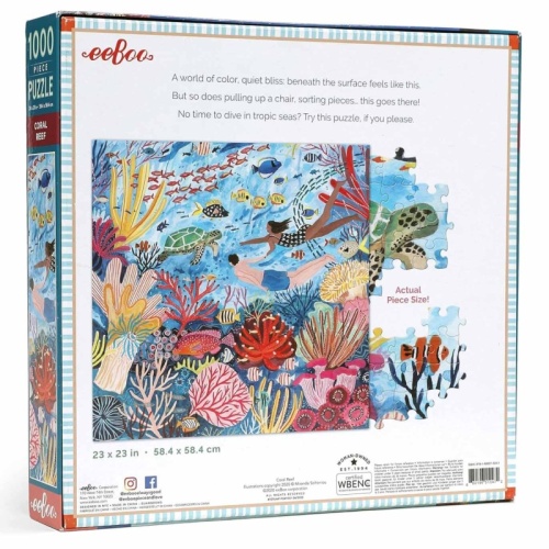 Eeboo 1000 Piece Puzzle - Coral Reef