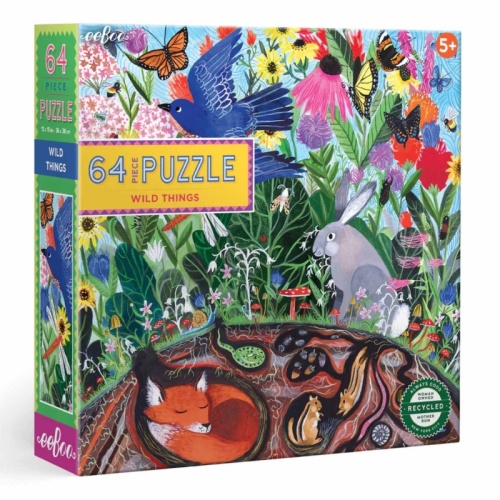 Eeboo 64 Piece Puzzle - Wild Things