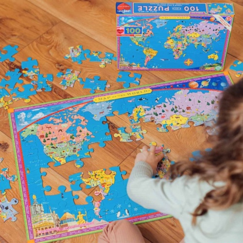 Eeboo 100 Piece Puzzle - World Map