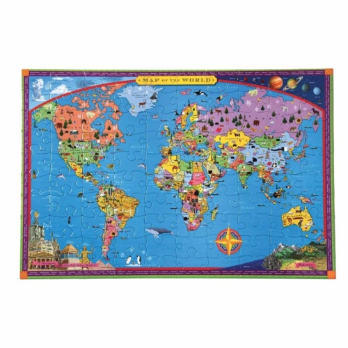 Eeboo 100 Piece Puzzle - World Map