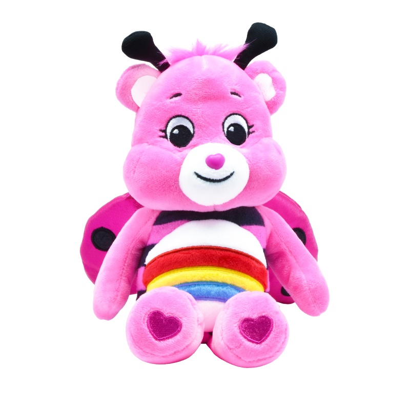 Care Bears Basic Bean Plush - Lady Bug Cheer Bear