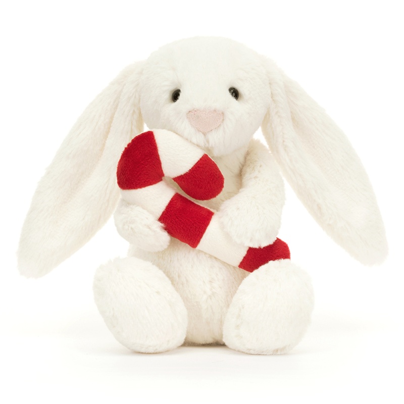 Jellycat Bashful Bunny With Candy Cane