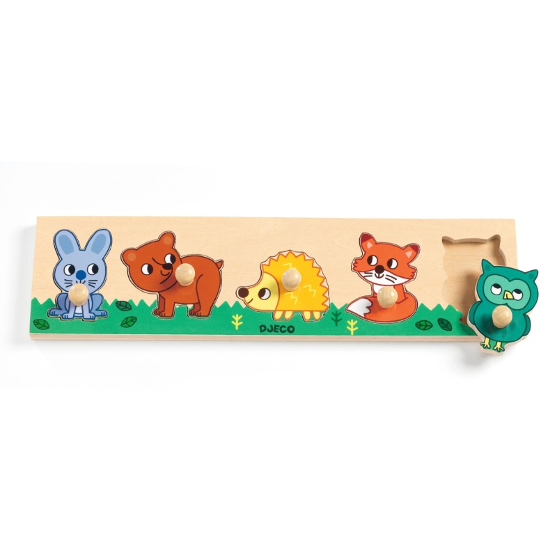 Djeco Wooden Peg Puzzle - Forest 'n' Co DJ01119