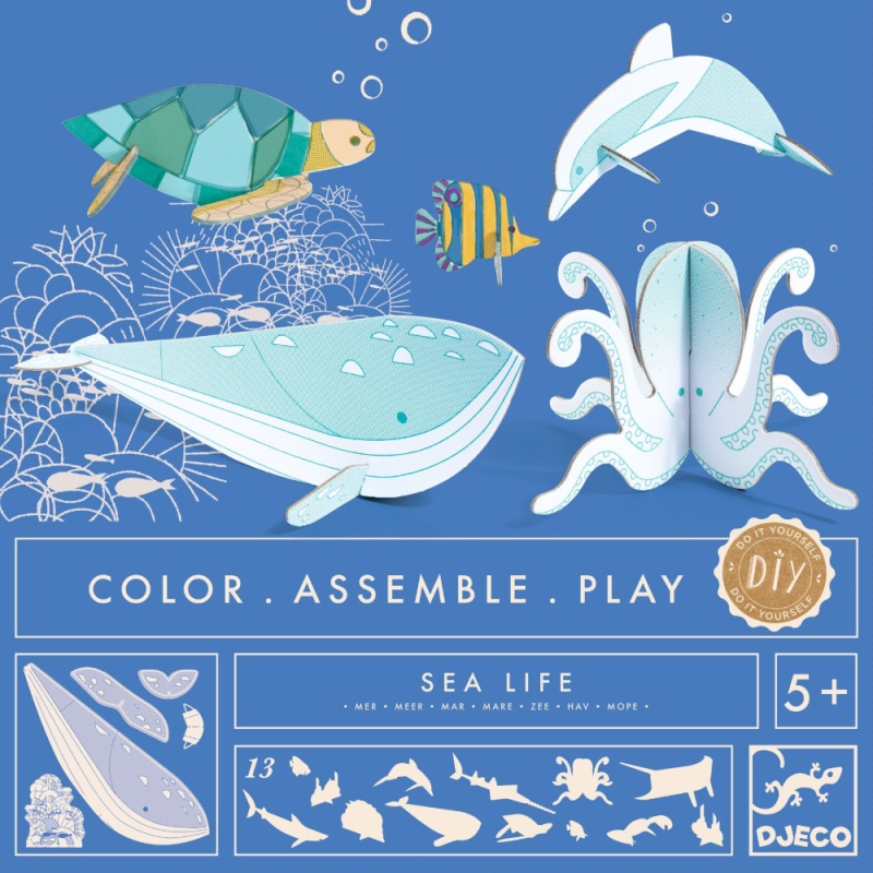 Djeco Colour Assemble Play - Sea Life DJ08002