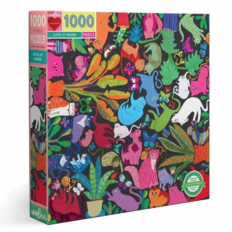 Eeboo 1000 Piece Puzzle - Cats at Work