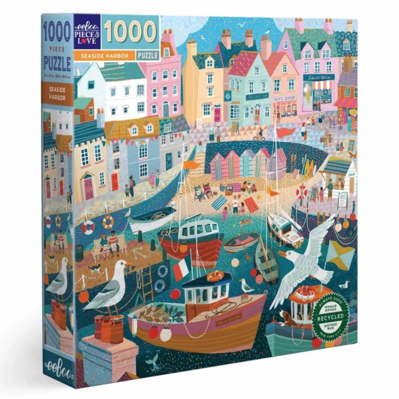 Eeboo 1000 Piece Puzzle - Seaside Habor