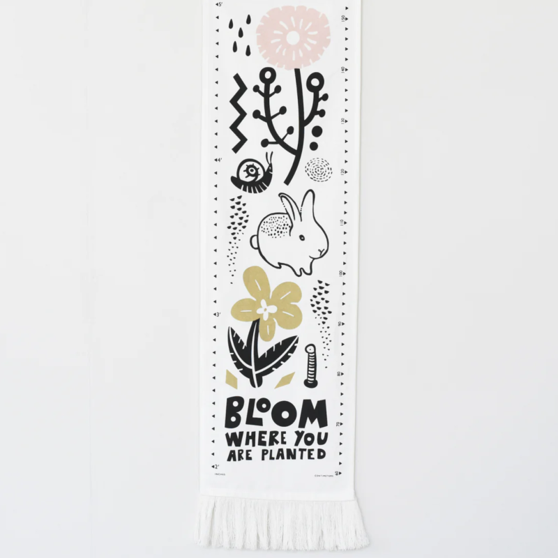 Wee Gallery Canvas Growth Chart Bloom