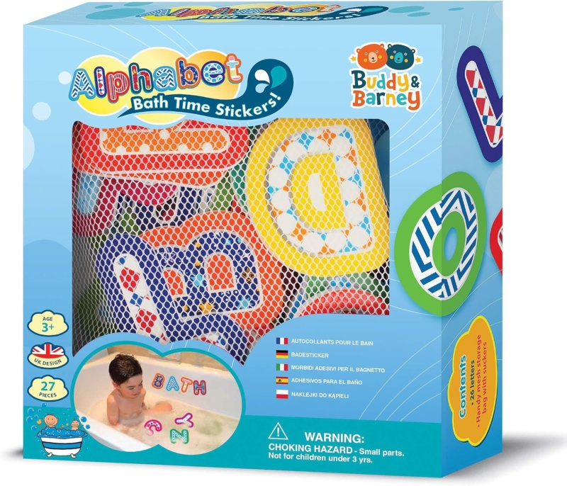 Buddy & Barney Bath Time Stickers - Alphabet