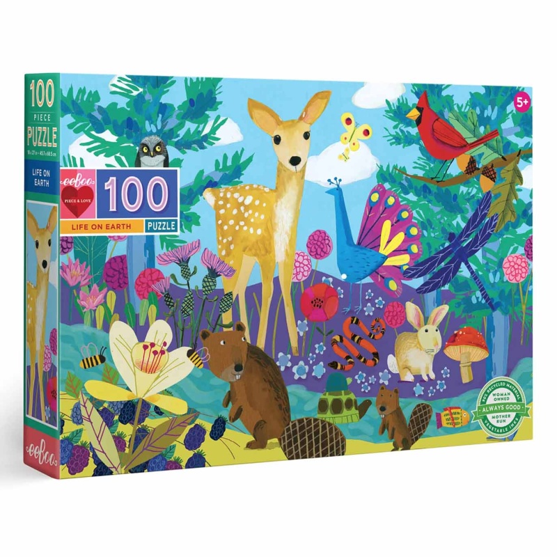 Eeboo 100 Piece Puzzle - Life on Earth