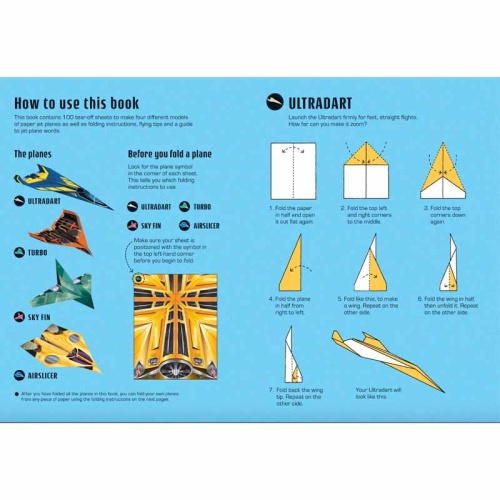 Usborne 100 Jet Planes to Fold and Fly